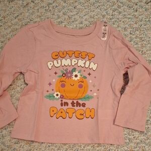 The Children's Place Pink Pumpkin Long Sleeve Tee